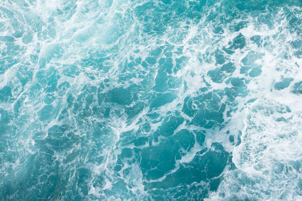 istock Marble water texture, ocean waves motive 1219501183