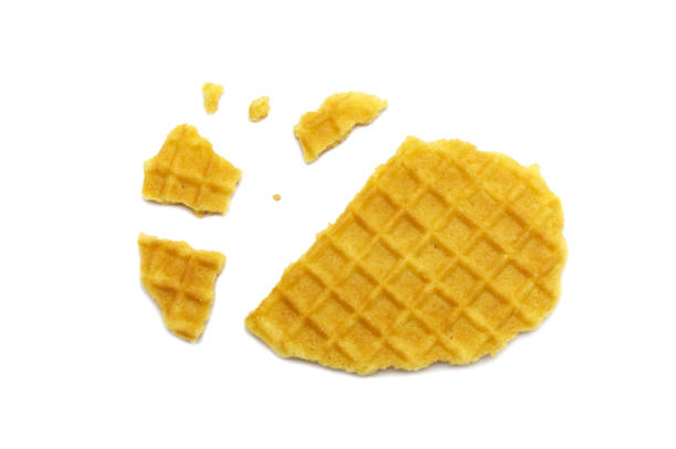 istock Waffle crisp butter flavor biscuits isolated on white background. 1219501530