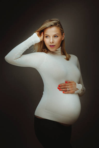 istock Young pregnant attractive woman 1219504207