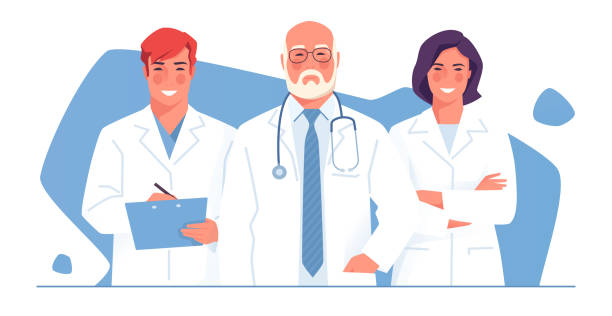 의료 팀, 의사, 실무자, 의사의 벡터 그림 - practitioners stock illustrations