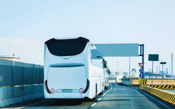 istock Bus on road in Italy 1219510177