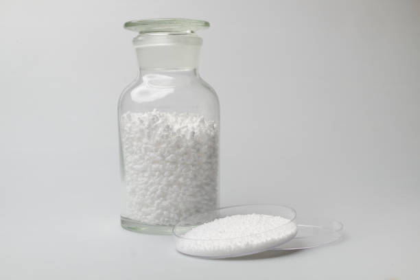 istock glass laboratory jar with samples of white synthetic rubber on a white background 1219510526
