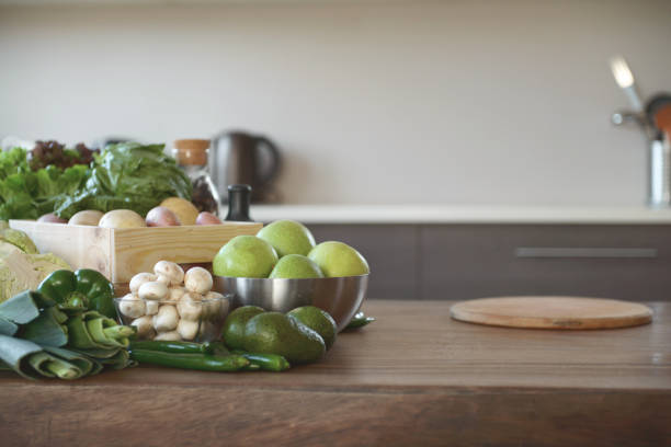 healthy eating - vegetables table imagens e fotografias de stock