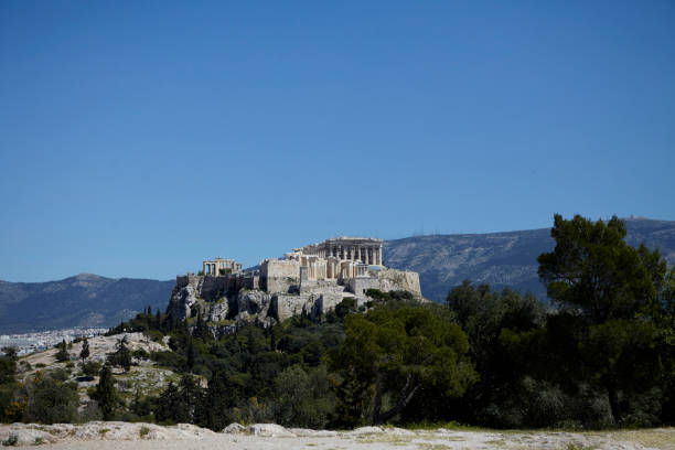 istock Acropolis Parthenon view from pnyx hill 1219514218