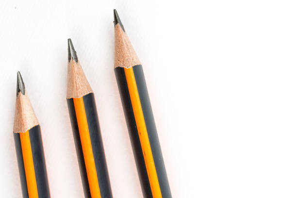 istock Wooden graphite pencils above white background with copy space 1219522273