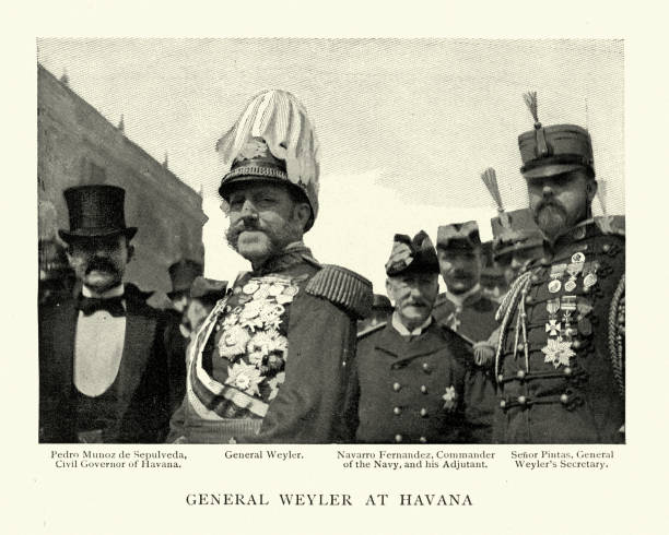 valeriano weyler, general español y administrador colonial - general archive of indies fotografías e imágenes de stock