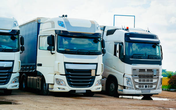 istock Trucks in road in Poland 1219528714