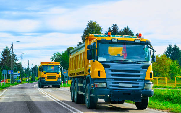 istock Trucks at asphalt road in Poland 1219528773