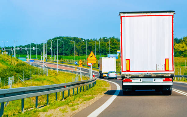 istock Truck on highway in Poland 1219528823