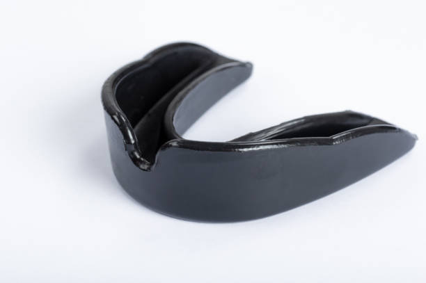 istock one black gumshield against a white background 1219531968
