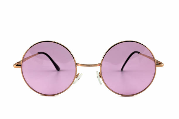 istock Round Frame Street Style Pink Sunglasses Isolated on White 1219534901