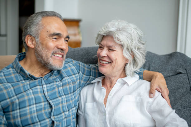istock Beautiful senior couple 1219535408
