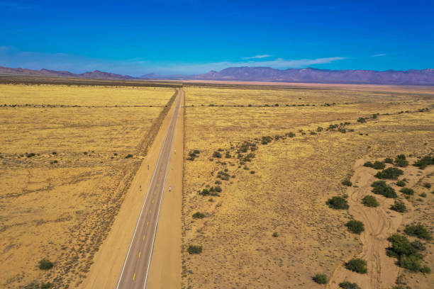 istock Endless road through desert park in California 1219536122