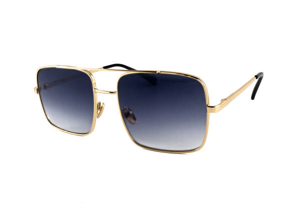istock Black aviator sunglasses with gold frames 1219537868