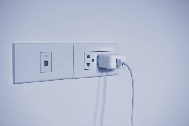 istock Outlet and USB power adapter,New wall outlet socket . For convenience, the mobile charger or smartphone and tv 1219541346