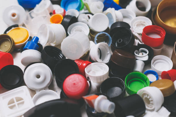 istock plastic bottle caps intended for recycling 1219542409
