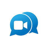 istock Video Call Icon Logo Vector Illustration. Video Call icon design vector template. Trendy Video Call vector icon flat design for website, symbol, logo, icon, sign, app, UI. 1219544746