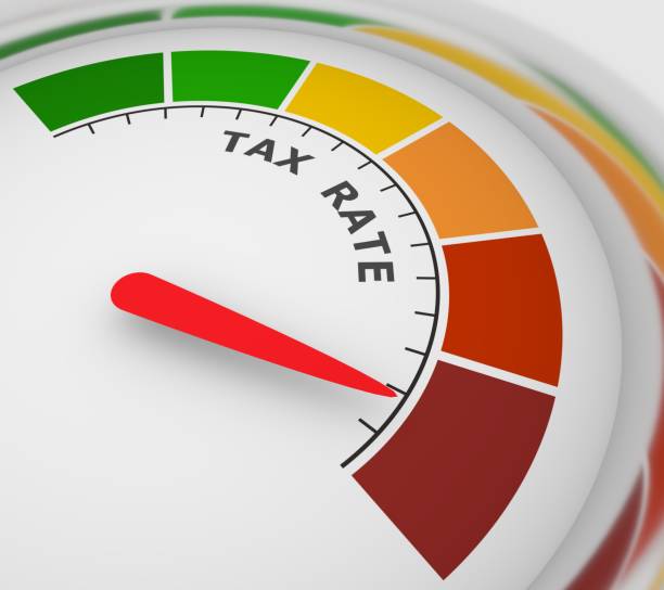 istock Tax rate concept 1219545215