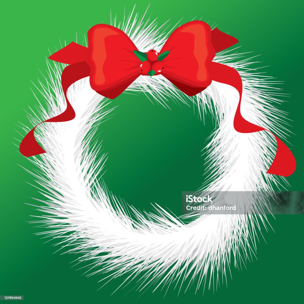 Couronne de Noël blanc - clipart vectoriel de Baie - Partie d'une plante libre de droits