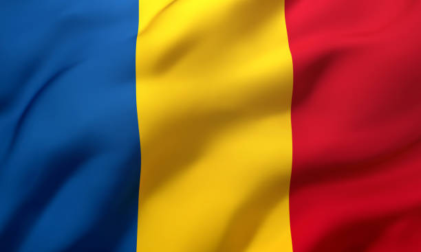 istock Flag of Chad blowing in the wind 1219546135