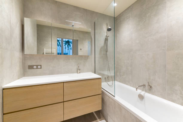 istock Bathroom in a modern luxury apartment 1219547387