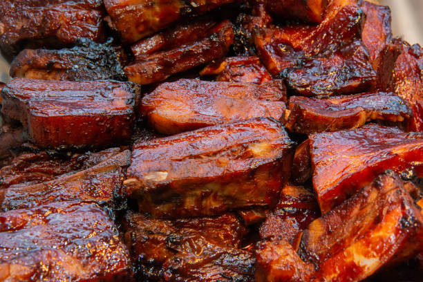 istock Roasted sliced barbecue pork ribs 1219547403