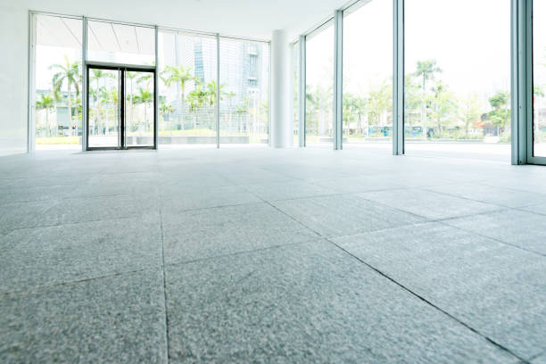 istock Bright lobby in morden office building 1219548664
