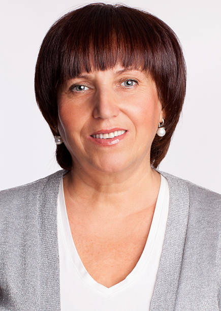 istock Happy mature woman 121955132