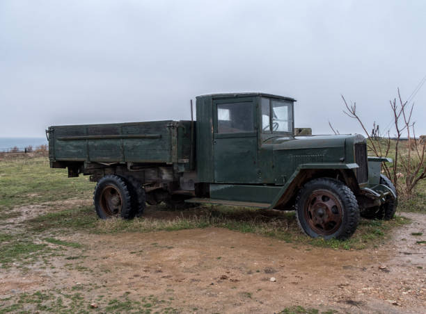istock Vintage Army Jeeps. World War II era open top car. 1219556941