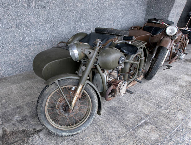 istock Vintage Army Jeeps. World War II era open top car. 1219556953