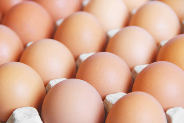 istock Background of eggs. Eggs close up. Food 1219558703