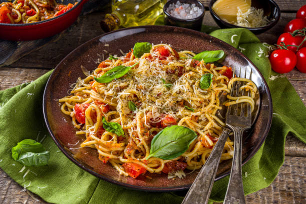 istock Pasta bucatini amatricana 1219559025
