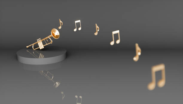 istock golden trumpet on a black background 1219562761