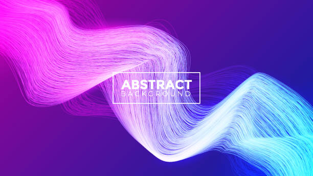 istock Light background blue and purple curve line technology digital lighting art background for text and message design, vector 1219564125