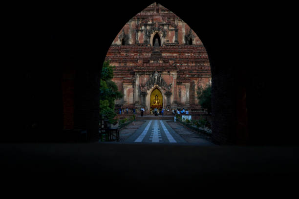 istock view of walkway to brick temple in bagan 1219564806