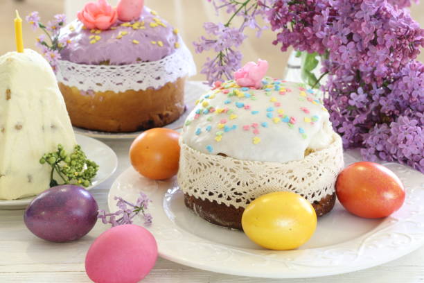 istock Still life with Easter cakes and lilacs 1219566147