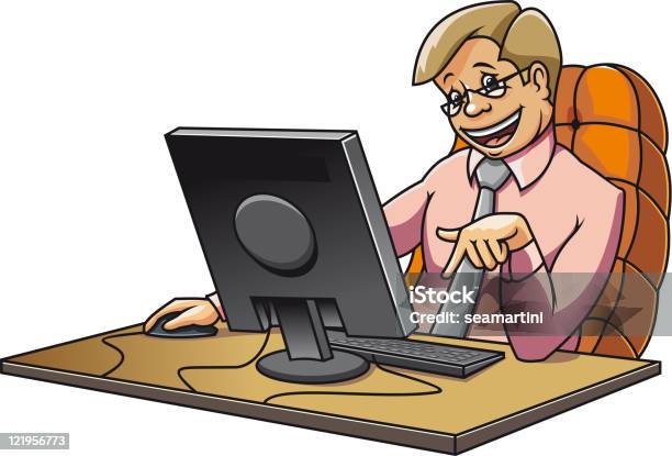 Working Manager Stock Illustration - Download Image Now - Adult, Adults Only, Business