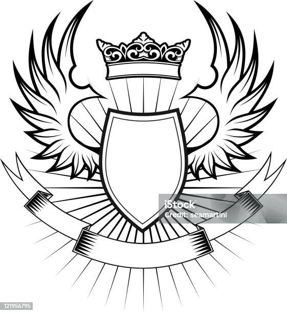 Heraldyczny Shield - Stockowe grafiki wektorowe i więcej obrazów Antyczny - Antyczny, Część, Dekoracja