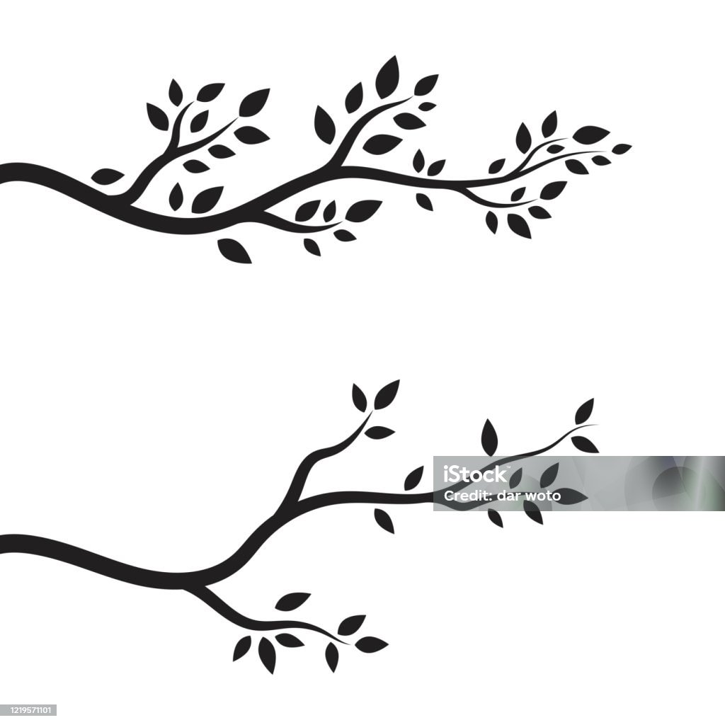 Visual Tree Branch Tree Branch Vector Ilustration Design Stock Illustration - Download ...