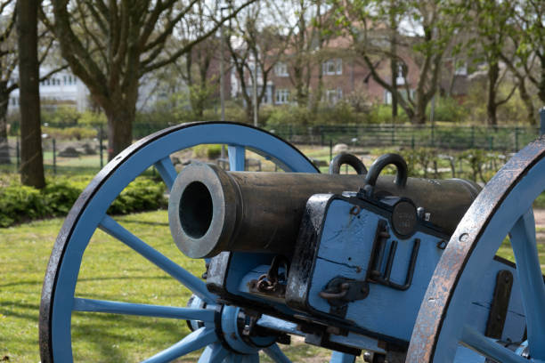 istock an ancient cannon that shoots nuclei stands on the seashore 1219579101