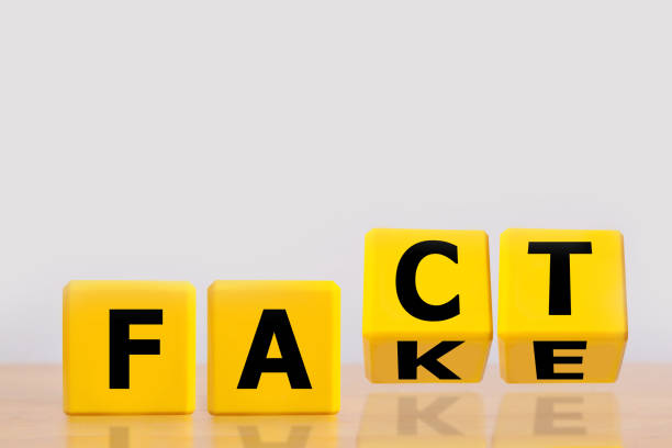 istock Fact or Fake concept on yellow cube block 1219581708