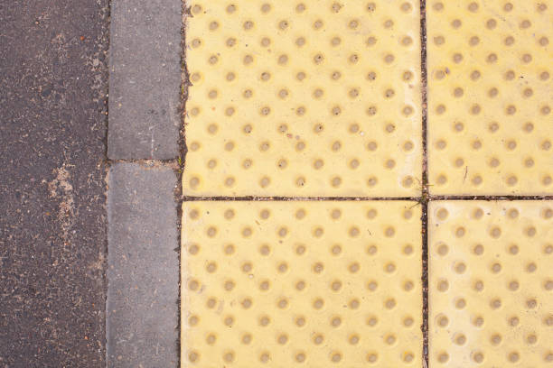 close up texture of tactile paving