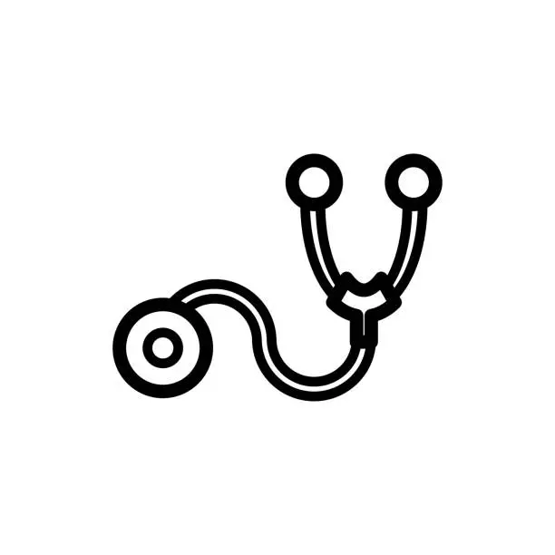 Vector illustration of Stethoscope icon flat vector template design trendy