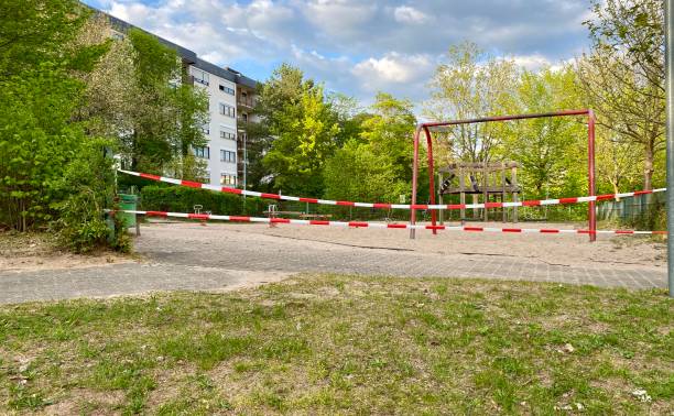 istock Playground closed off because of the coronavirus (COVID-19) 1219583809