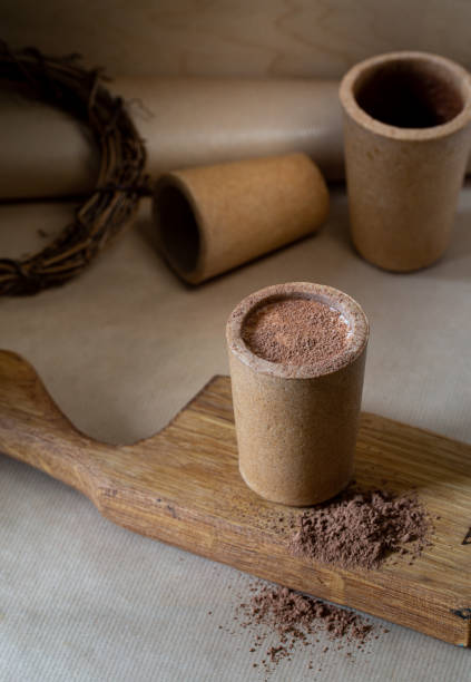 istock Eatable biscuit cup for coffee, cacao, tea, milk 1219586519