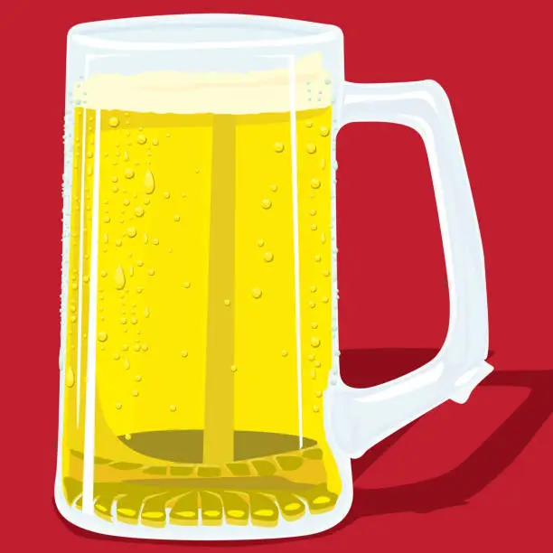 Vector illustration of Glass Stein of Beer