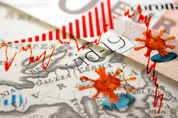 istock Covid-19 headlines and Euro banknote 1219594395