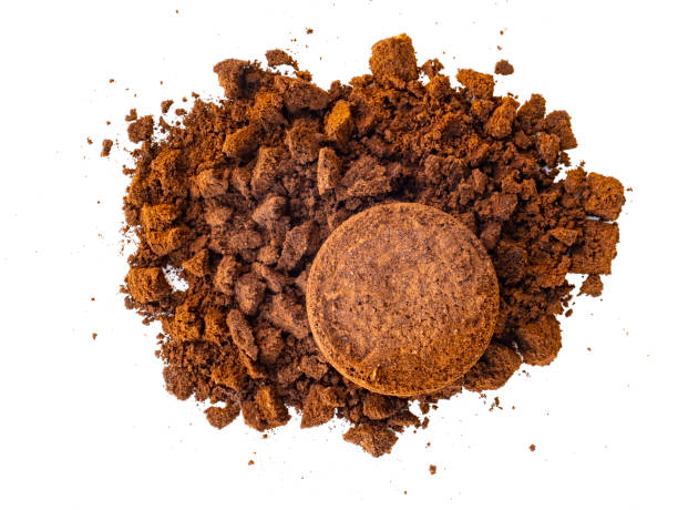 istock Used coffee powder. Coffee grounds. Waste from the coffee machine. 1219597522