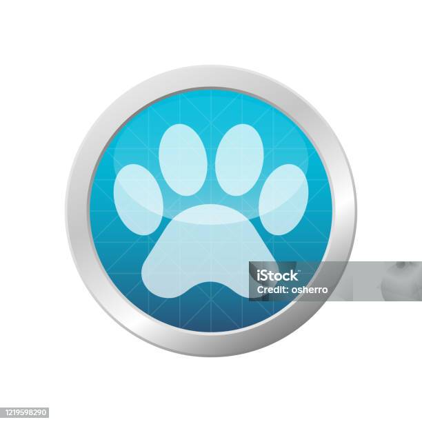 Animal Paw Print Isolated Pet Or Wildlife Footprints Traces Stock Illustration - Download Image Now