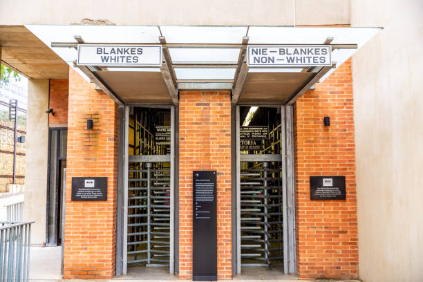 Entrance Apartheid Museum, Johannesburg Africa. This pic shows Entrance of famous Apartheid Museum in johannesburg city in south africa. The pic is taken from outside of museum . apartheid stock pictures, royalty-free photos & images